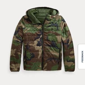 Boy’s Polo Ralph Lauren Quited Camo Jacket with Hood